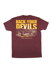  Unisex Crew Back Your Devils | Heather Maroon