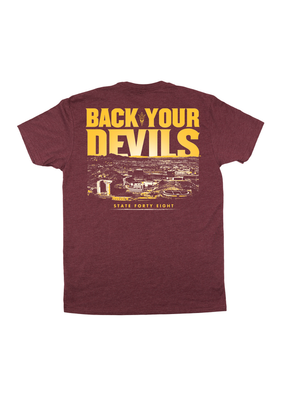 Unisex Crew Back Your Devils | Heather Maroon