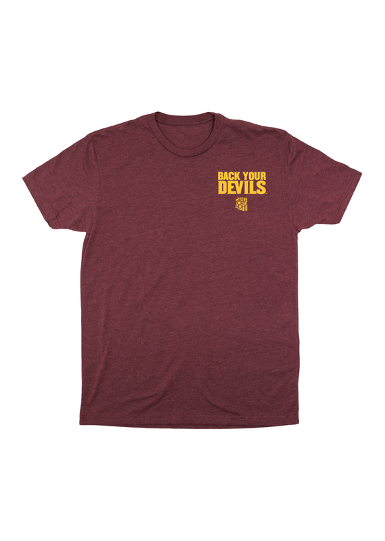 Unisex Crew Back Your Devils | Heather Maroon