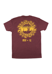  Men’s Crew Neck ASU Sunburst | Heather Maroon