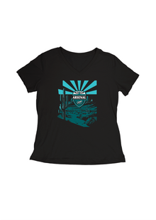  Women's Relaxed V-Neck Arizona Arsenal Soccer Club | Black - State Forty Eight