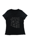 Women's Relaxed V-Neck Classic | Black & Black - State Forty Eight