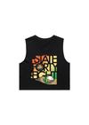 Women's Crop Top Cactus League | Black