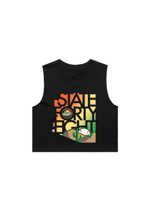  Women's Crop Top Cactus League | Black