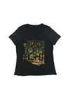 Women's Relaxed V-Neck Cactus League Field of Spring | Black - State Forty Eight