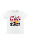 Women's Relaxed Crew Neck Sundays in the Desert | White