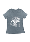 Women's Relaxed V-Neck Fading Saguaro | Heather Slate - State Forty Eight