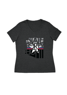  Women's Relaxed V-Neck First Responders | Dark Grey Heather