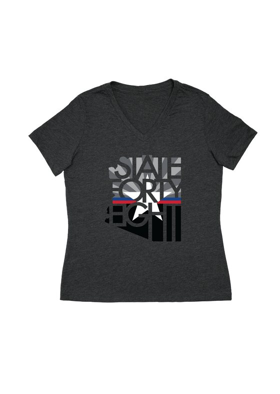 Women's Relaxed V-Neck First Responders | Dark Grey Heather