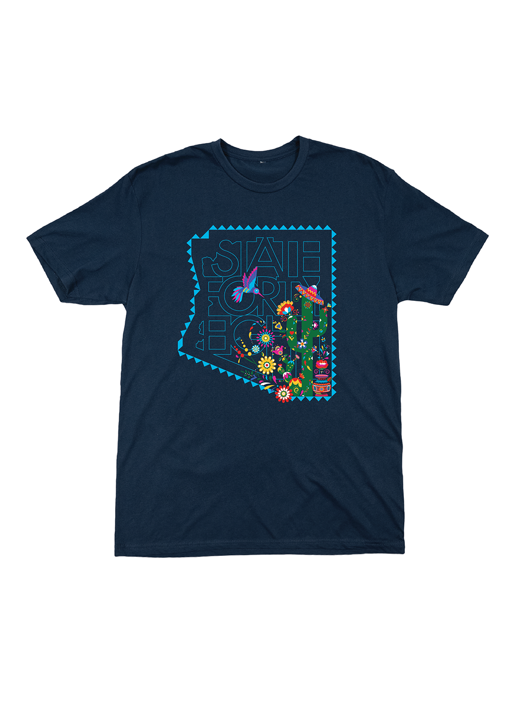 Men's Crew Neck Hispanic Heritage | Navy Blue | State Forty Eight