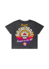 Women's Heavy Crop Top Hoopin' In The 48 | Stone Wash - State Forty Eight