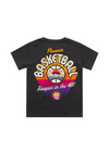 Youth Heavy Crew Neck Hoopin' In The 48 | Faded Black - State Forty Eight