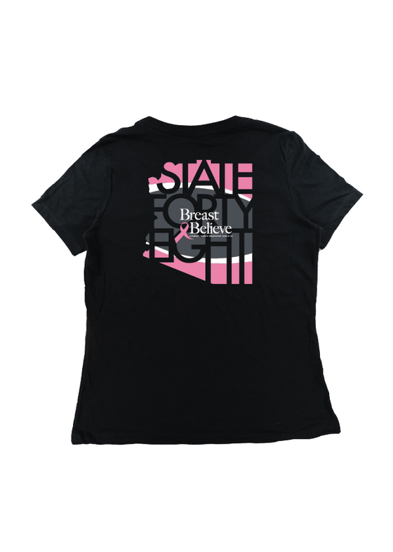 Women’s Relaxed V-Neck Larry Fitzgerald Foundation | Black & Pink