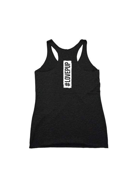 Women’s Racerback Tank LovePup | Vintage Black