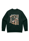Men's Crew Neck Sweatshirt WADC November | Pine Green - State Forty Eight