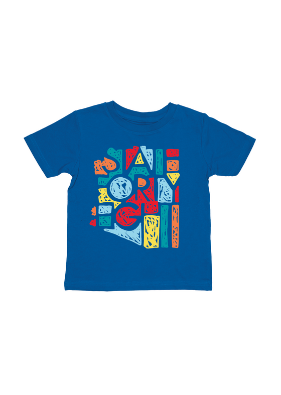 Toddler Crew Neck Scribble | Royal Blue