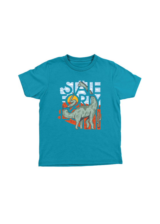 Youth Crew Neck Sonorasaurus | Turquoise