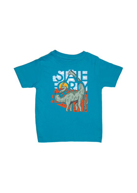 Toddler Crew Neck Sonorasaurus | Turquoise