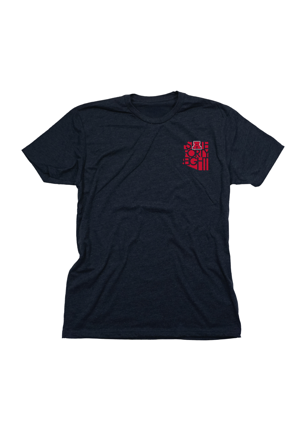 Men’s Crew Neck UofA Mountain | Navy Blue • State Forty Eight