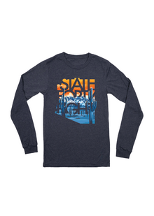  Men’s Long Sleeve Crew Neck What a Deal Black Friday | Heather Navy