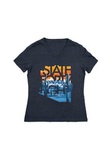  Women's Relaxed V-Neck What a Black Friday | Heather Navy