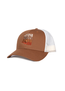  Snapback Trucker Hat What a Deal October | Caramel & Khaki