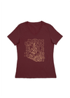 Women's Relaxed V-Neck What a Deal October | Maroon