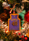 Wood Ornament SFE Jersey | Orange & Purple