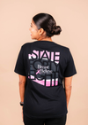 Women’s Relaxed V-Neck Larry Fitzgerald Foundation | Black & Pink