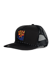  Curved Snapback Rope Hat SFE Flag | Black
