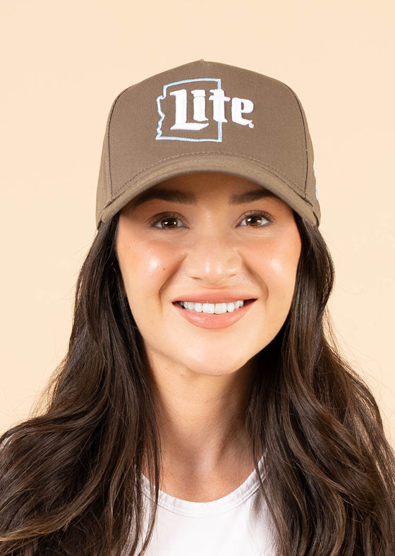 Frame Snapback Hat Miller Lite | Walnut