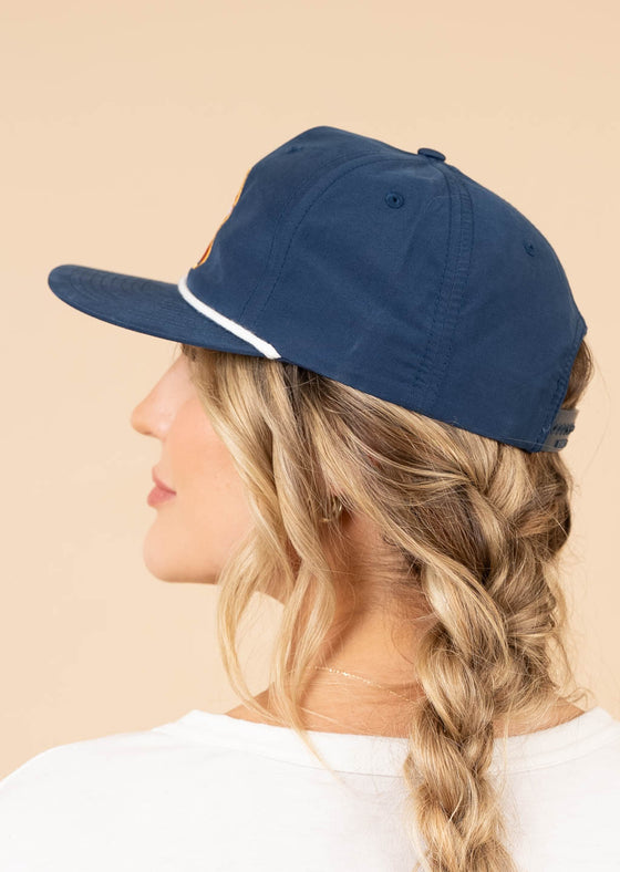 Snapback Rope Hat Miller Lite | Navy & White