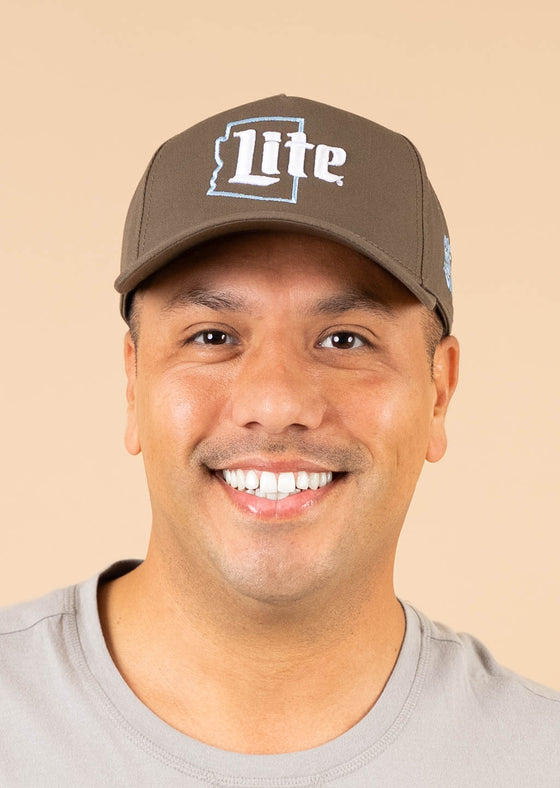 Frame Snapback Hat Miller Lite | Walnut