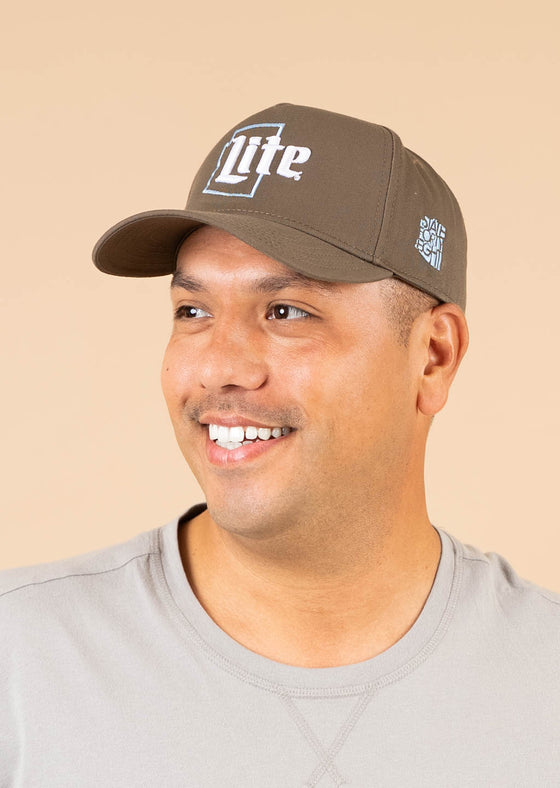 Frame Snapback Hat Miller Lite | Walnut