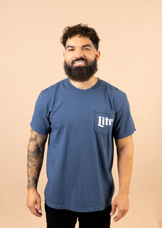 Men's Pocket Crew Neck Miller Lite | Midnight