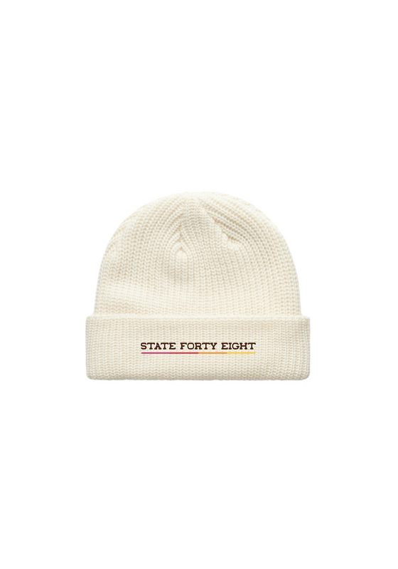 Cable Beanie Sunset State | Ecru