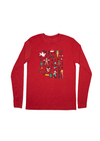 Men’s Crew Neck Long Sleeve What A Deal December  | Vintage Red