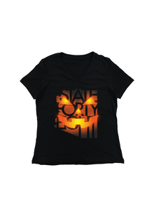  Women's Relaxed V-Neck What a Deal September | Black