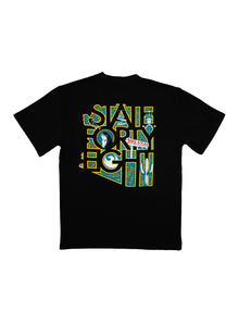  Men’s Heavy Crew Neck Por La Familia | Black 