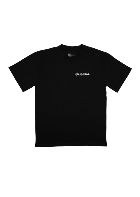 Men’s Heavy Crew Neck Por La Familia | Black 