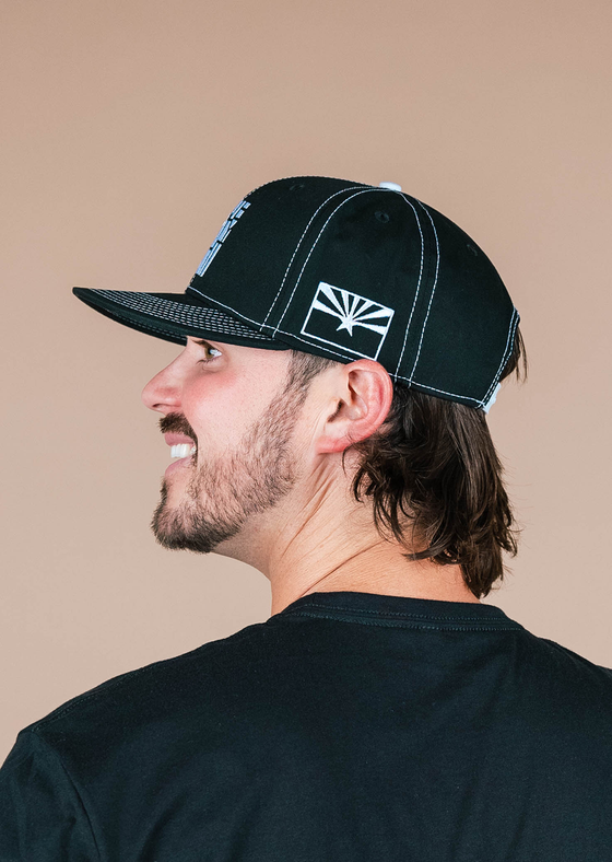 Snapback Hat Classic Pinstripes | Black & White