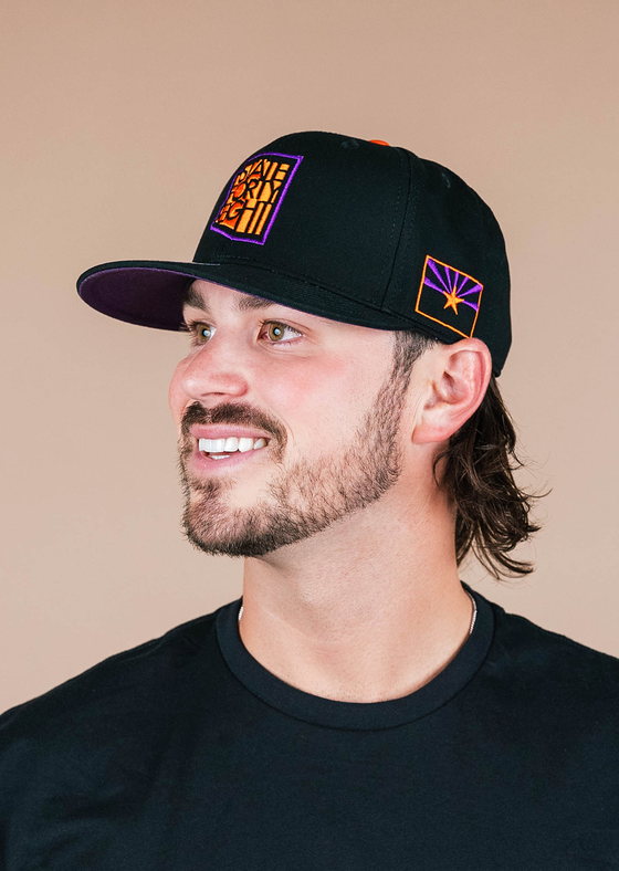 Snapback Hat Classic | Black, Orange & Purple