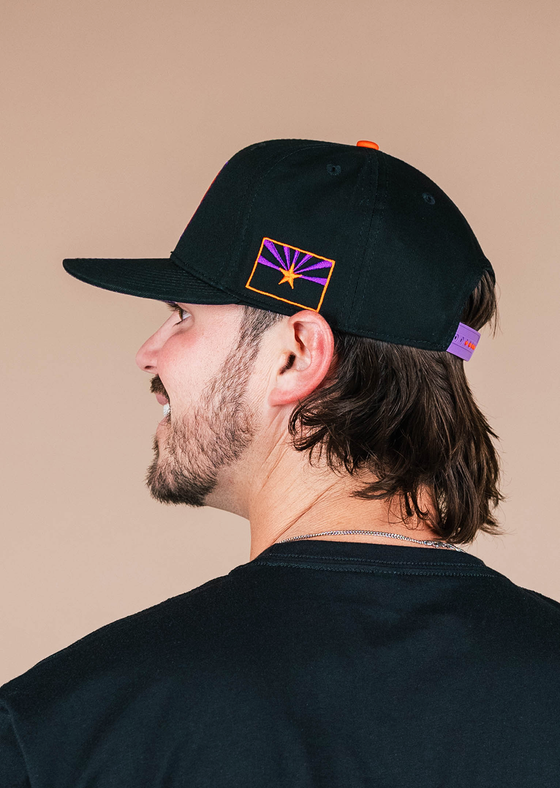 Snapback Hat Classic | Black, Orange & Purple