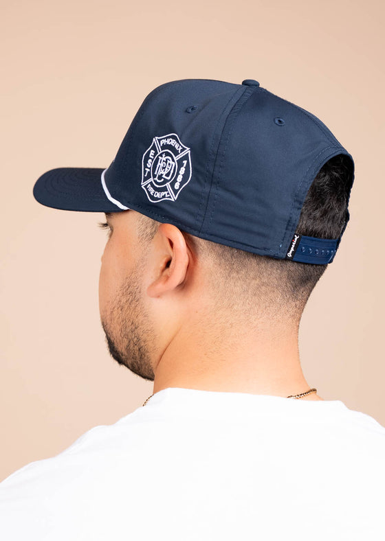 Snapback Rope Hat Phoenix Fire Dept. | Navy & White - State Forty Eight