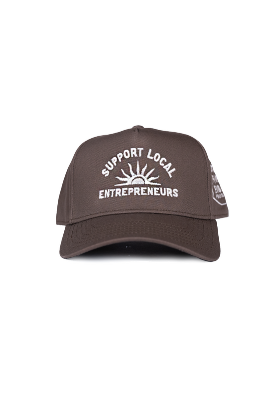 Frame Snapback Hat Support Local Entrepreneurs| Walnut & Cream