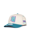 Frame Snapback Hat Classic Throwback | Teal & Purple