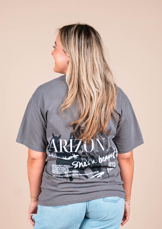 Unisex Heavy Crew Neck She's A Beaut! | Faded Grey - State Forty Eight