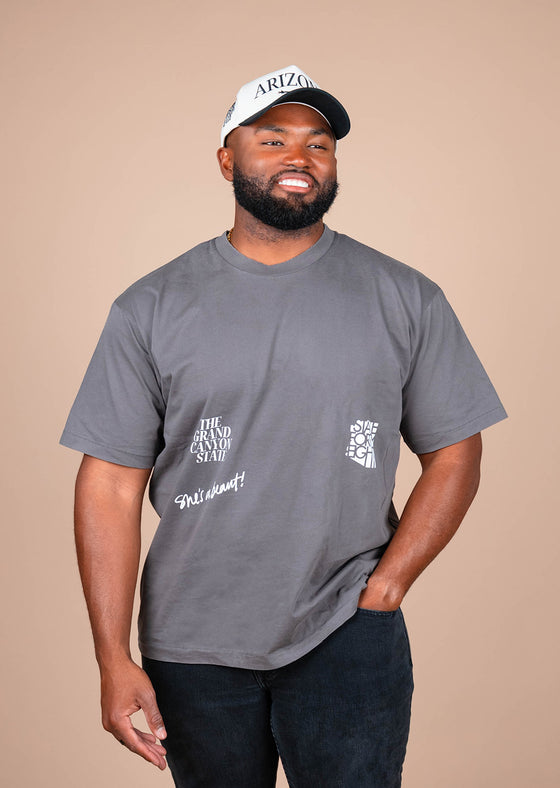 Unisex Heavy Crew Neck She's A Beaut! | Faded Grey - State Forty Eight