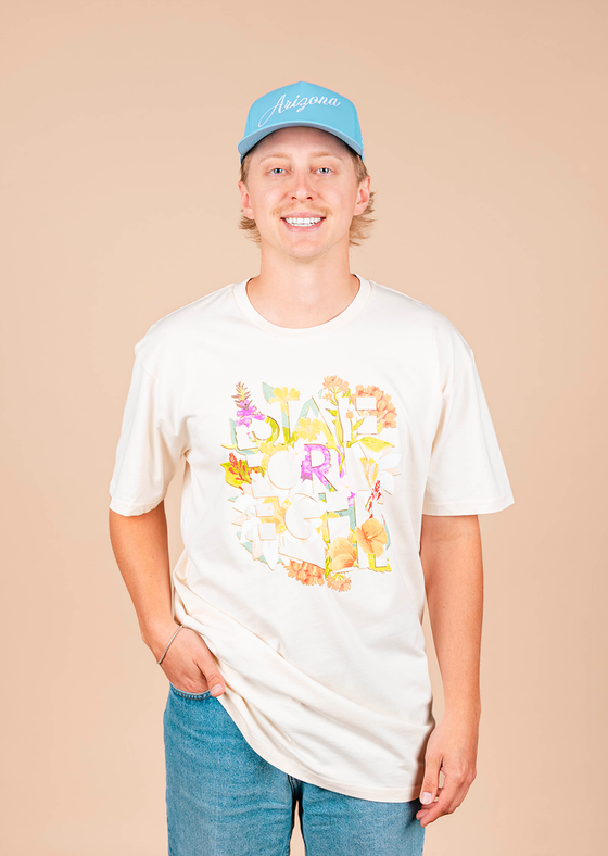 Unisex Heavy Crew Neck Wildflower | Ecru