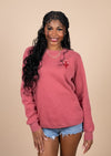 Men's Crew Neck Sweatshirt Cactus Crush 2.0 | Crimson - State Forty Eight